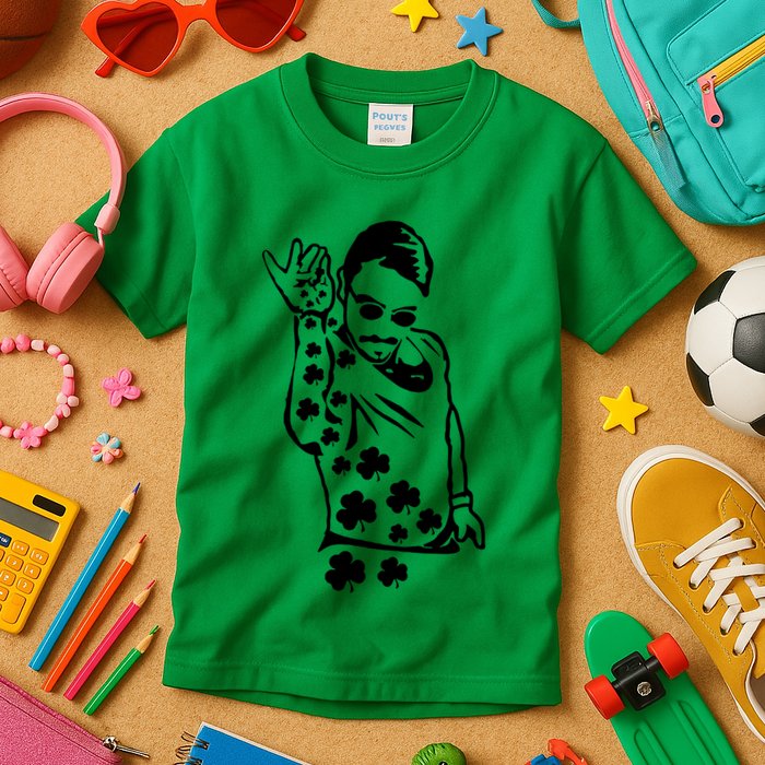 Salt Bay Guy Irish Clovers Funny Meme St. Patrick's Day Kids T-Shirt