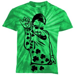 Salt Bay Guy Irish Clovers Funny Meme St. Patrick's Day Kids Tie-Dye T-Shirt