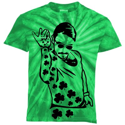 Salt Bay Guy Irish Clovers Funny Meme St. Patrick's Day Kids Tie-Dye T-Shirt