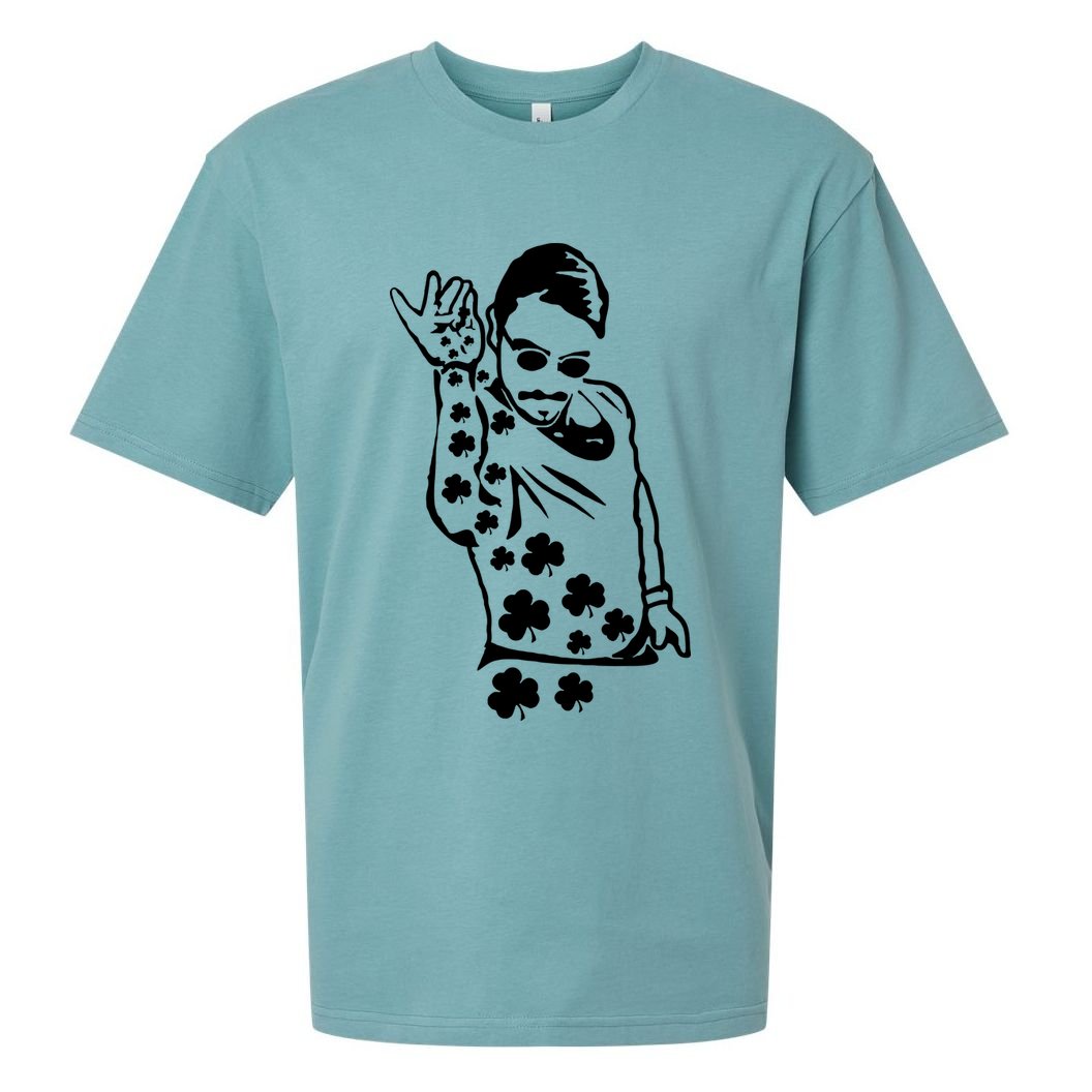 Salt Bay Guy Irish Clovers Funny Meme St. Patrick's Day Sueded Cloud Jersey T-Shirt