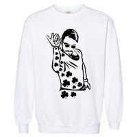 Salt Bay Guy Irish Clovers Funny Meme St. Patrick's Day Garment-Dyed Sweatshirt
