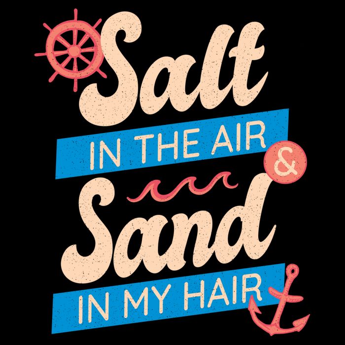 Salt In The Air And Sand In My Hair Drawstring Bag