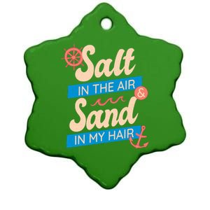 Salt In The Air And Sand In My Hair Ceramic Star Ornament