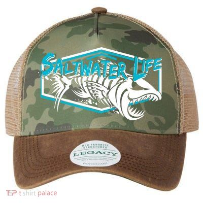 Saltwater Life Fish Skeleton Logo Legacy Tie Dye Trucker Hat