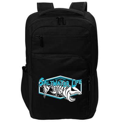 Saltwater Life Fish Skeleton Logo Impact Tech Backpack