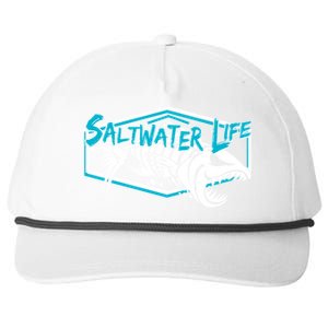 Saltwater Life Fish Skeleton Logo Snapback Five-Panel Rope Hat