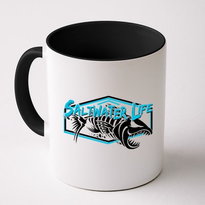 Saltwater Life Fish Skeleton Logo Mug