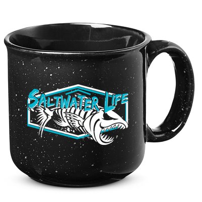Saltwater Life Fish Skeleton Logo 15oz Campfire Ceramic Mug