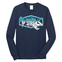 Saltwater Life Fish Skeleton Logo Long Sleeve Shirt