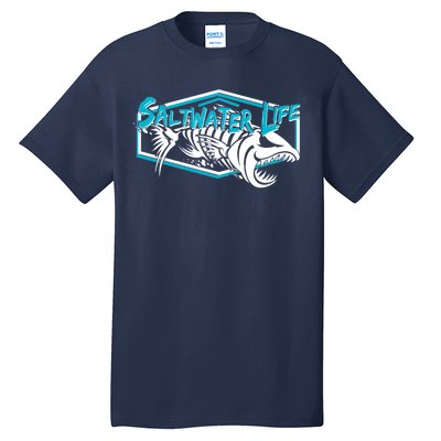 Saltwater Life Fish Skeleton Logo Tall T-Shirt