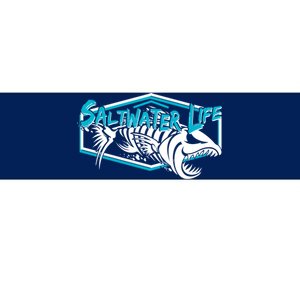 Saltwater Life Fish Skeleton Logo Bumper Sticker