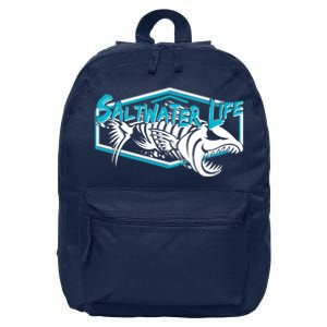 Saltwater Life Fish Skeleton Logo 16 in Basic Backpack