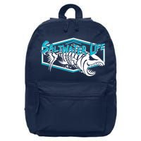 Saltwater Life Fish Skeleton Logo 16 in Basic Backpack