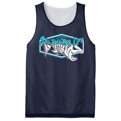 Saltwater Life Fish Skeleton Logo Mesh Reversible Basketball Jersey Tank