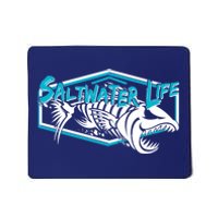 Saltwater Life Fish Skeleton Logo Mousepad