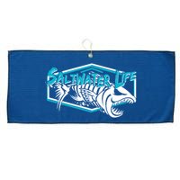 Saltwater Life Fish Skeleton Logo Large Microfiber Waffle Golf Towel