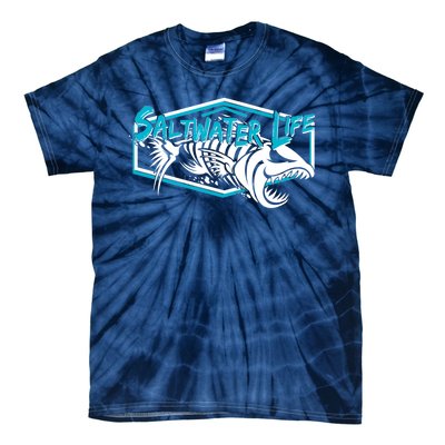 Saltwater Life Fish Skeleton Logo Tie-Dye T-Shirt