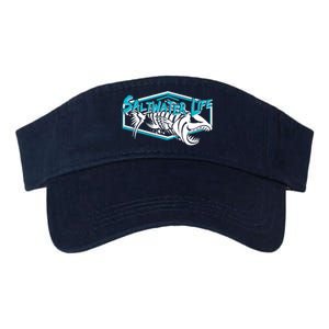 Saltwater Life Fish Skeleton Logo Valucap Bio-Washed Visor