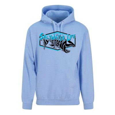 Saltwater Life Fish Skeleton Logo Unisex Surf Hoodie