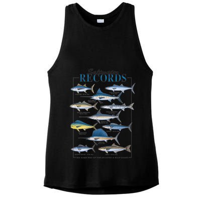 Saltwater Records Fish Of The Atlantic & Gulf Coast sailfish Ladies PosiCharge Tri-Blend Wicking Tank