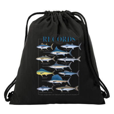 Saltwater Records Fish Of The Atlantic & Gulf Coast sailfish Drawstring Bag
