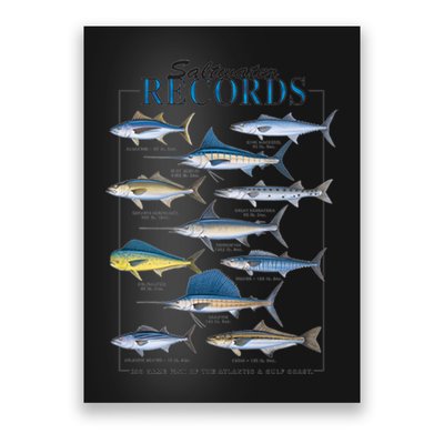 Saltwater Records Fish Of The Atlantic & Gulf Coast sailfish Poster