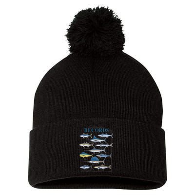 Saltwater Records Fish Of The Atlantic & Gulf Coast sailfish Pom Pom 12in Knit Beanie