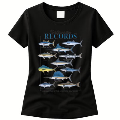 Saltwater Records Fish Of The Atlantic & Gulf Coast sailfish Womens T-Shirt