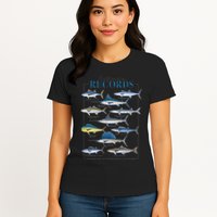 Saltwater Records Fish Of The Atlantic & Gulf Coast sailfish Womens T-Shirt