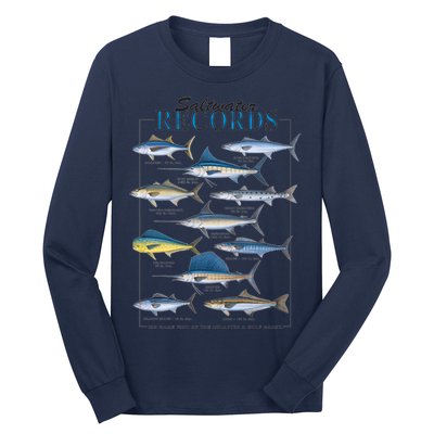 Saltwater Records Fish Of The Atlantic & Gulf Coast sailfish Long Sleeve Shirt