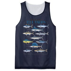 Saltwater Records Fish Of The Atlantic & Gulf Coast sailfish Mesh Reversible Basketball Jersey Tank