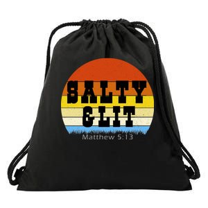 SALTY AND LIT  Drawstring Bag