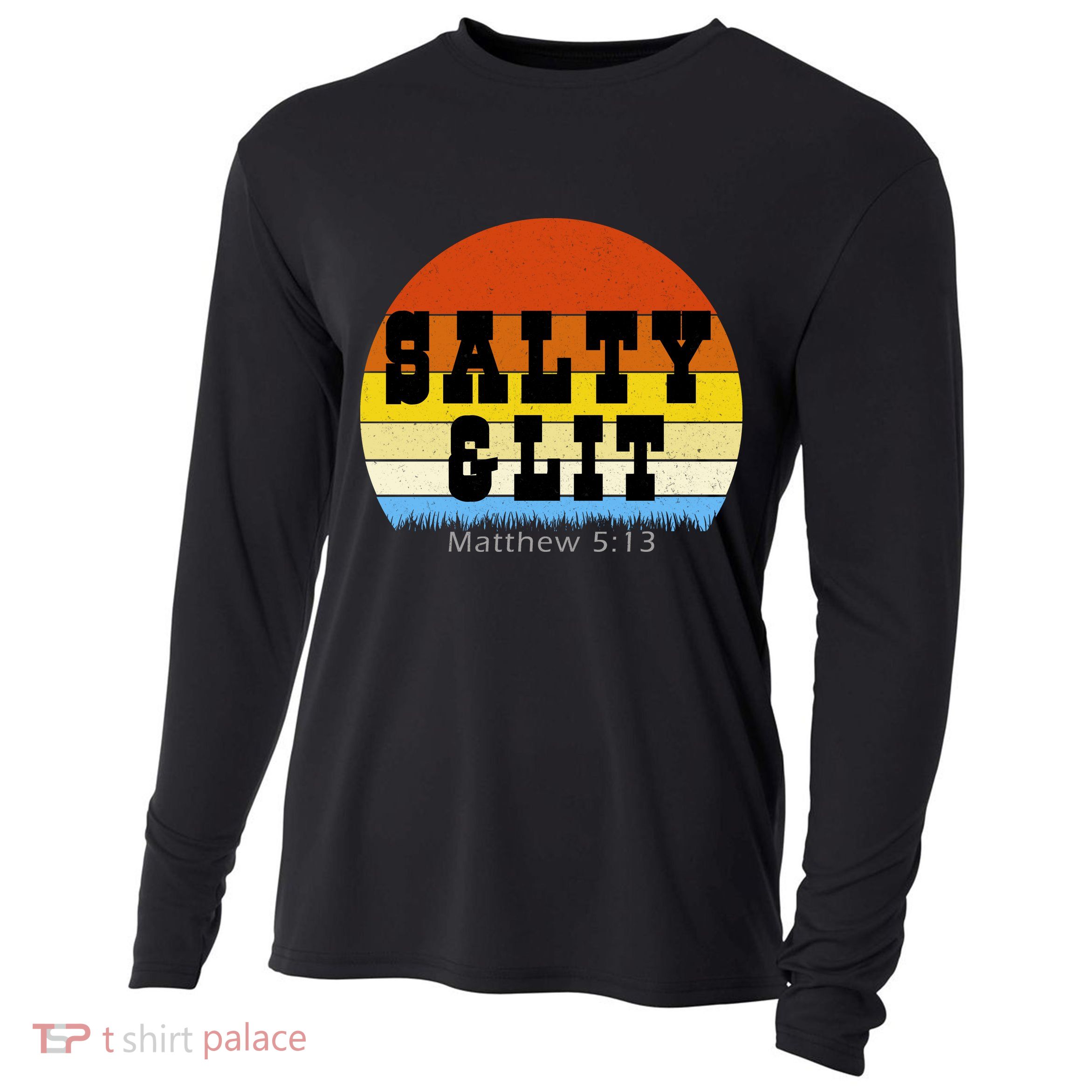 SALTY AND LIT  Cooling Performance Long Sleeve Crew