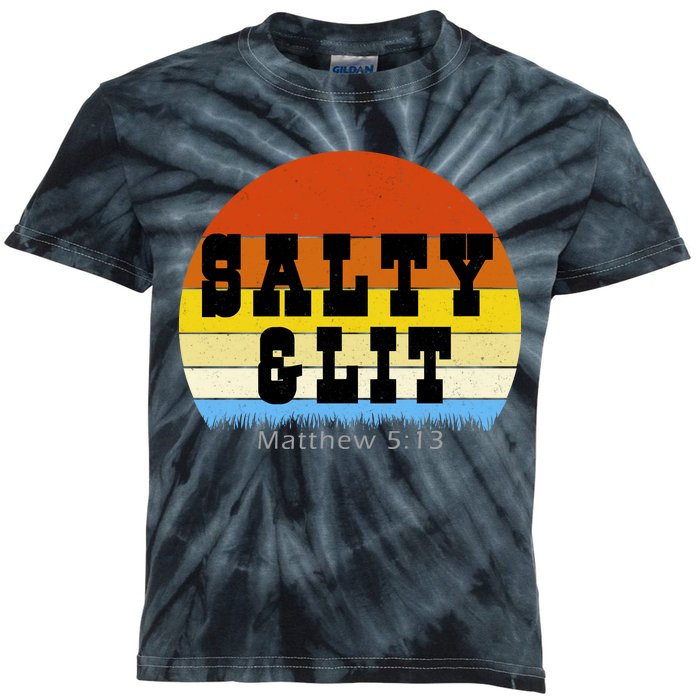 SALTY AND LIT  Kids Tie-Dye T-Shirt