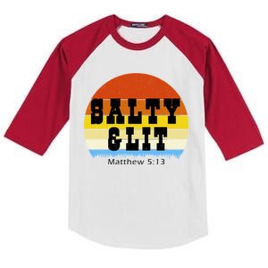 SALTY AND LIT  Kids Colorblock Raglan Jersey