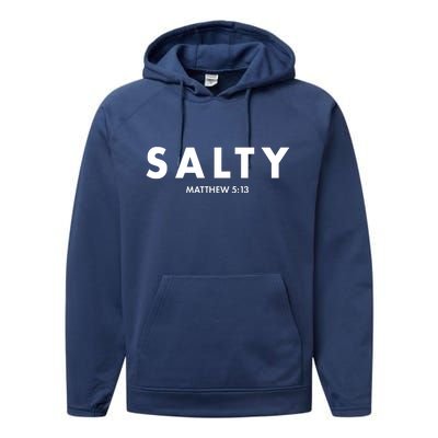 Salty Matttew 5:13 Performance Fleece Hoodie