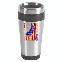 Salute The Flag Back The Badge American Thin Blue Line 16oz Travel Tumbler