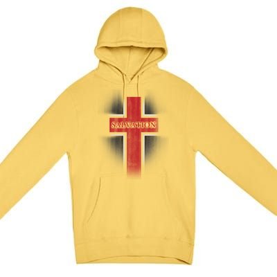 Salvation Christian Cross Premium Pullover Hoodie