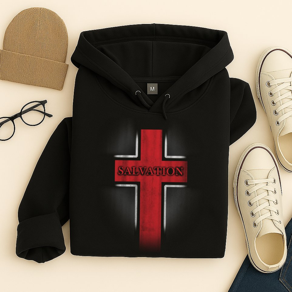 Salvation Christian Cross Hoodie