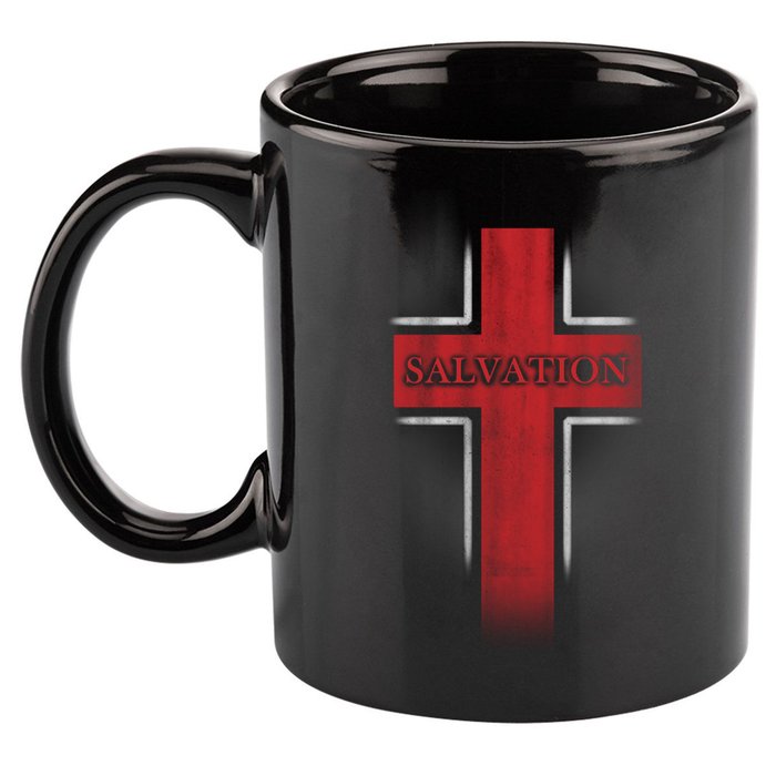 Salvation Christian Cross 11oz C Handle Ceramic Mug