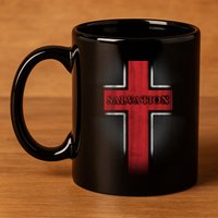 Salvation Christian Cross 11oz C Handle Ceramic Mug