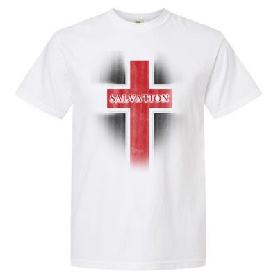 Salvation Christian Cross Garment-Dyed Heavyweight T-Shirt