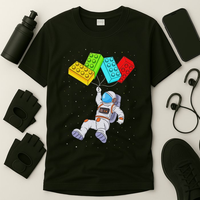Space Astronaut Master Builder Building Blocks T-Shirt