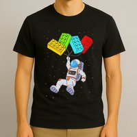 Space Astronaut Master Builder Building Blocks T-Shirt