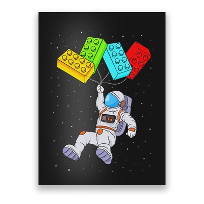 Space Astronaut Master Builder Building Blocks Poster