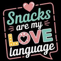 Snacks Are My Love Language Valentine Day Drawstring Bag