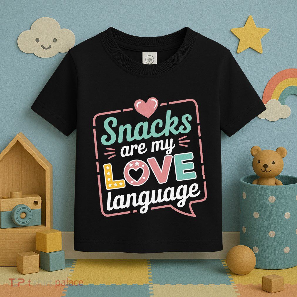 Snacks Are My Love Language Valentine Day Toddler T-Shirt