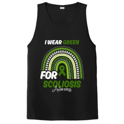 Scoliosis Awareness Month Green Ribbon Rainbow PosiCharge Competitor Tank