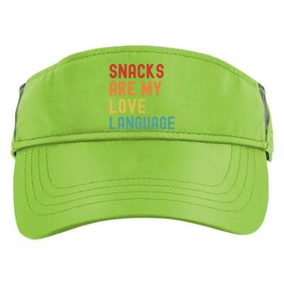 Snacks Are My Love Language Retro Groovy Funny Saying Food Adult Drive Performance Visor