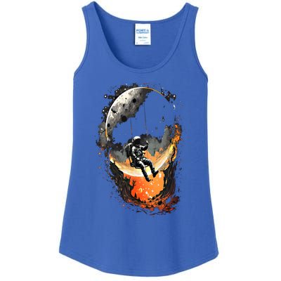 Space Astronaut Moon Star Space Astronomy Gift Ladies Essential Tank